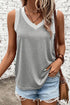Ribbed V Neck Tank